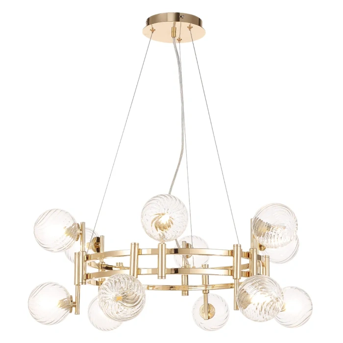 Подвесная люстра Crystal Lux LUXURY SP12 GOLD