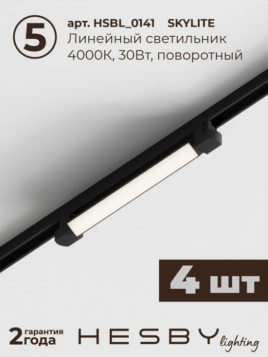 Комплект трековый Hesby Lighting Skylite №1 HSBL_kompl_S001_VI4B4K