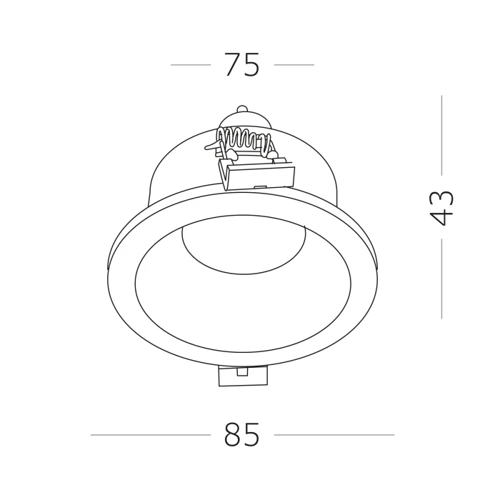 Светильник встраиваемый Черный GU10 1*50W IP65 D85xH53 220V Без ламп ST256.408.01