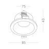 Светильник встраиваемый Черный GU10 1*50W IP65 D85xH53 220V Без ламп ST256.408.01