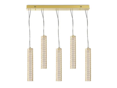 Горизонтальная композиция 8290 из пяти подвесных светильников золото №105 Newport
