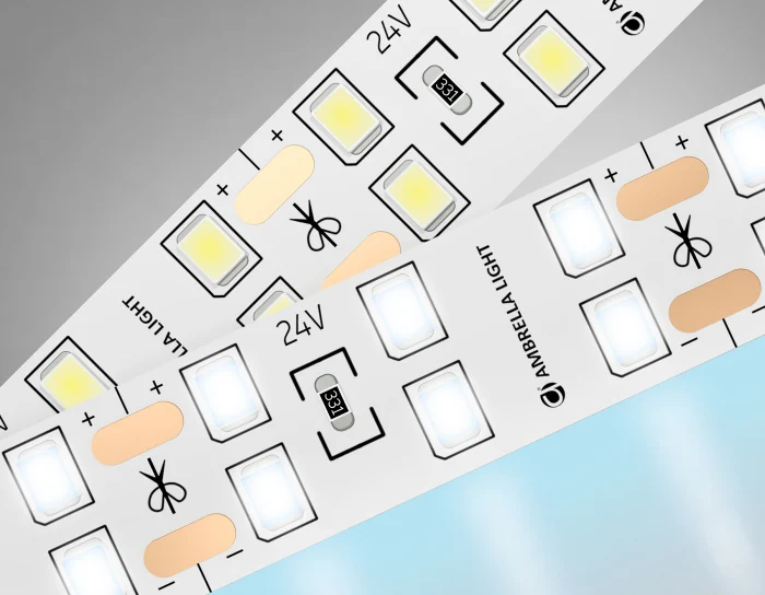 Светодиодная лента двухрядная Ambrella Light GS3603 2835 204Led /20W m/ 24V IP20 6500K 5m Ambrella light GS3603