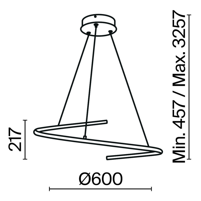 Подвесной светильник Maytoni Curve MOD242PL-L33BK