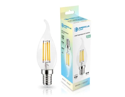 Лампа светодиодная Свеча на ветру CF35 11W 4000K AMBRELLA light 351124