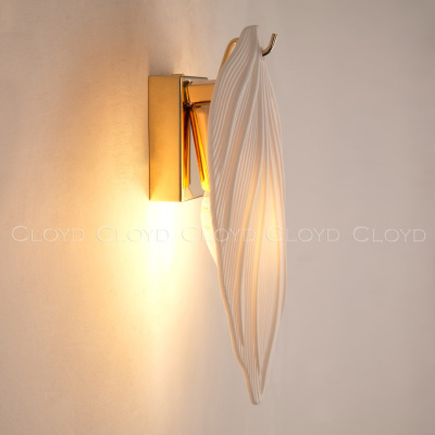 Бра Cloyd PRIMULA W1 / выс. 25 см - бел.керам. - золото (арт.20322)