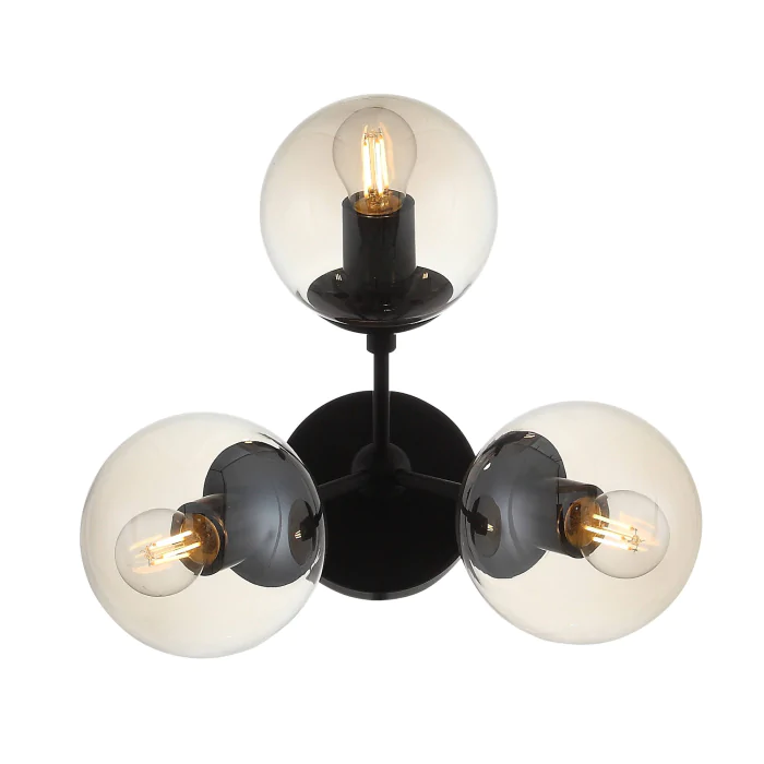 Бра ST-Luce SL549.411.03 Черный/Дымчатый E27 3*40W