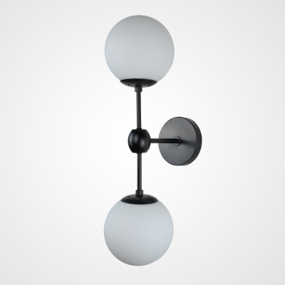 Бра Modo 2 Globes Black and white glass ImperiumLoft