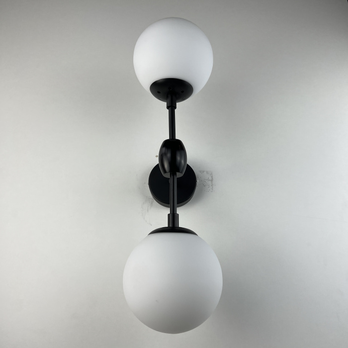 Бра Modo 2 Globes Black and white glass ImperiumLoft