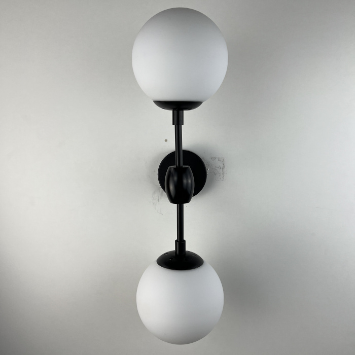Бра Modo 2 Globes Black and white glass ImperiumLoft