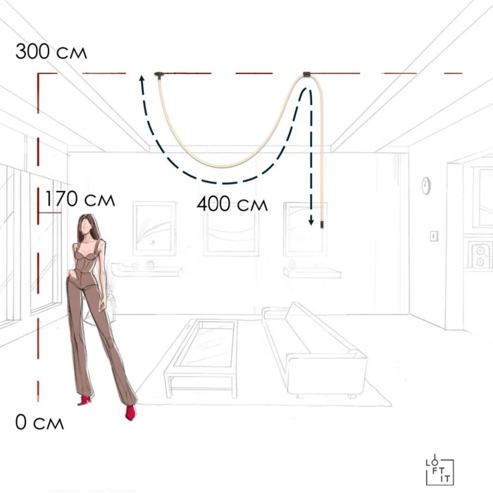Потолочный светильник Loft it Thread 10388A Black