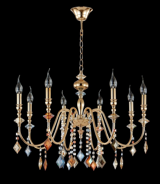 Люстра Crystal Lux MERCEDES SP8 GOLD/COLOR