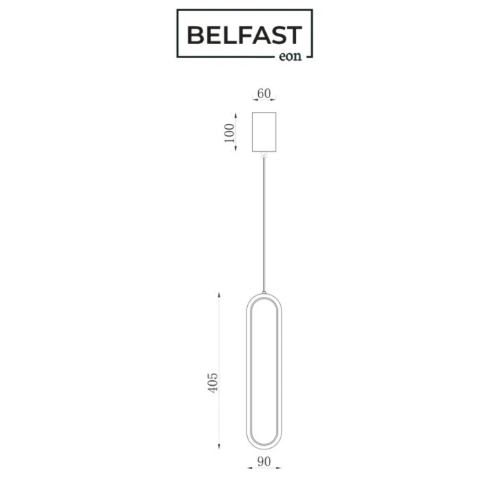 Светильник подвесной Belfast Nevis 86227-1W-41 BL