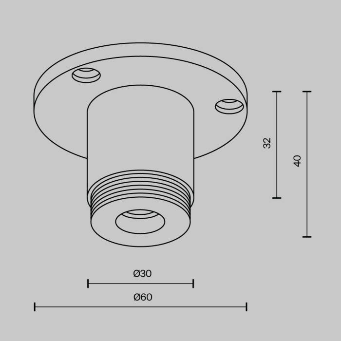 Основание для накладного монтажа системы Maytoni CA022BO-B