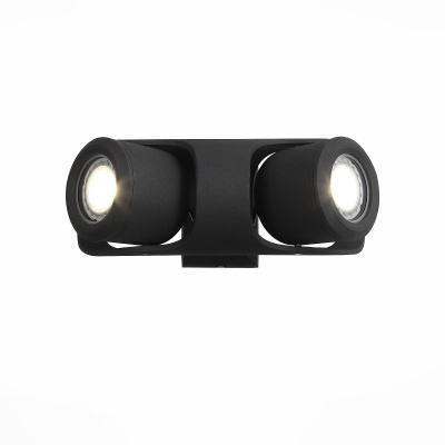 Светильник уличный настенный ST-Luce SL093.401.02 Черный/Черный, Прозрачный G5,3 2*7W