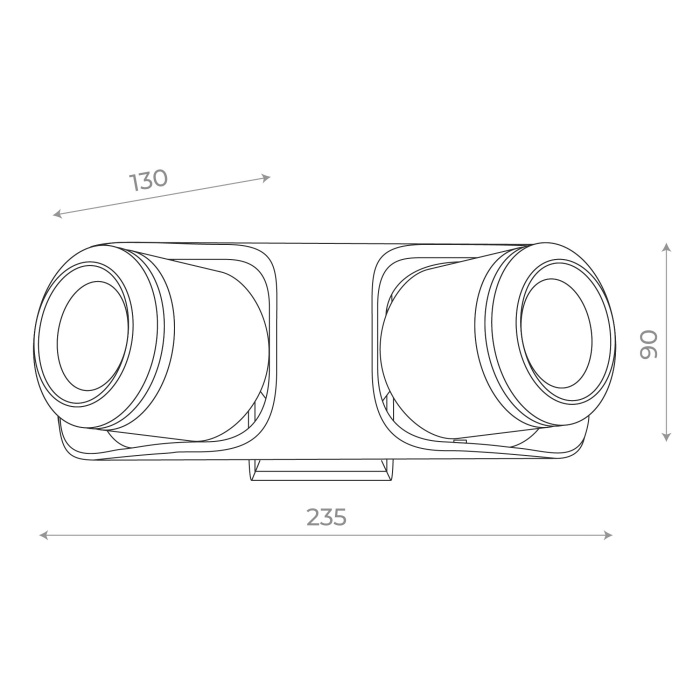 Светильник уличный настенный ST-Luce SL093.401.02 Черный/Черный, Прозрачный G5,3 2*7W