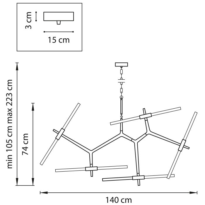 Подвесная люстра Struttura LIGHTSTAR 742103