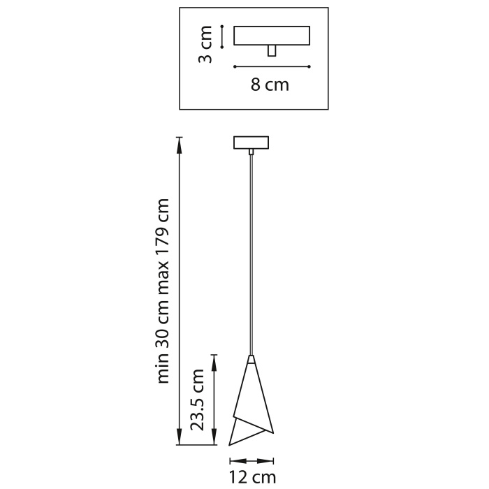 Светильник подвесной CONE 1х40W E14 ЧЕРНЫЙ/ЗОЛОТО (в комплекте) 757010 (MD9700-1A )