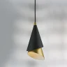 Светильник подвесной CONE 1х40W E14 ЧЕРНЫЙ/ЗОЛОТО (в комплекте) 757010 (MD9700-1A )