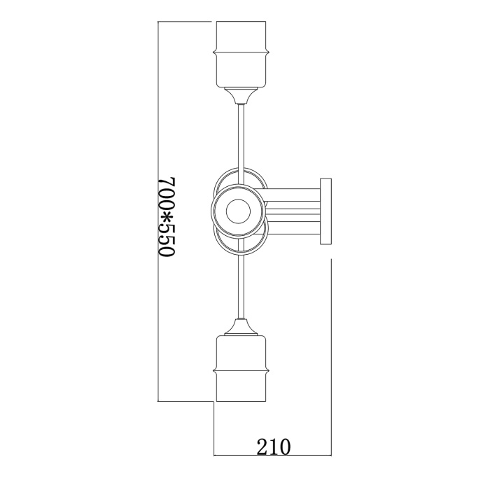 Потолочный светильник MONDRIAN ESCADA 699/6P