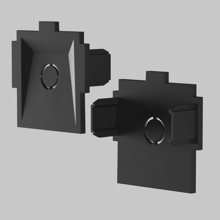 Комплект заглушек к встраиваемому шинопроводу Radity 2шт Maytoni TRA084EC-12B