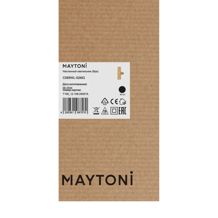 Настенный светильник Maytoni Focus Design C069WL-02MG