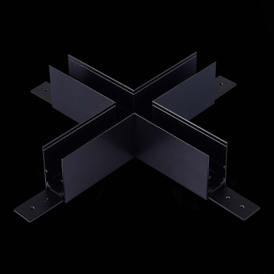 Коннектор X-образный для подвесного / накладного магнитного шинопровода ST-Luce Черный ST007.489.00