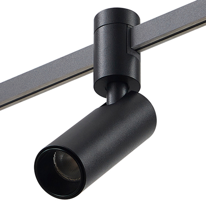 Магнитный трековый светильник FARM Черный LED 1*5W 3000K 341Lm Ra90 60 IP20 D35xH100 24 ST811.406.05