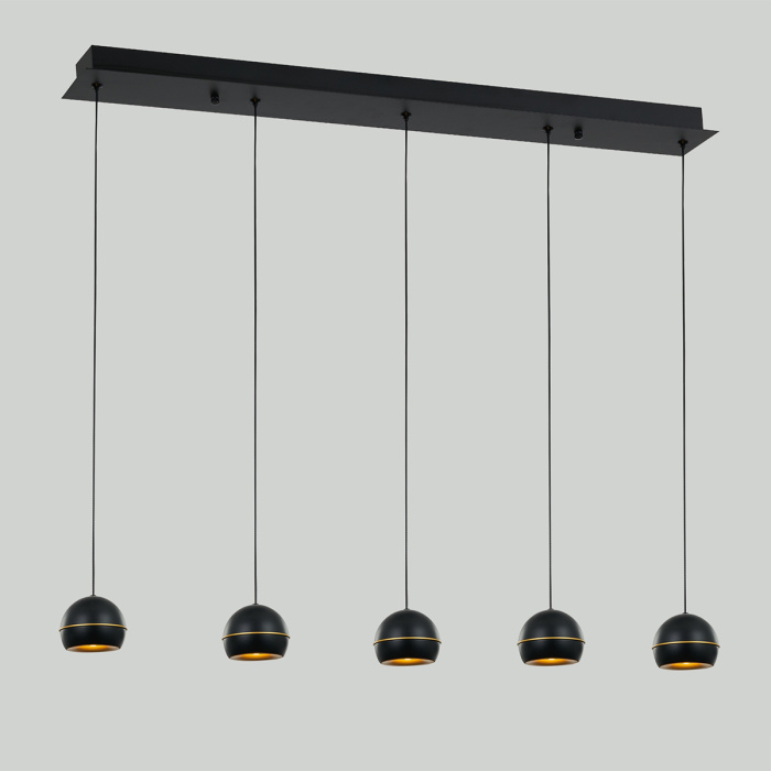 Подвесной светильник Delight Collection MD21001034 MD21001034-5B black/gold