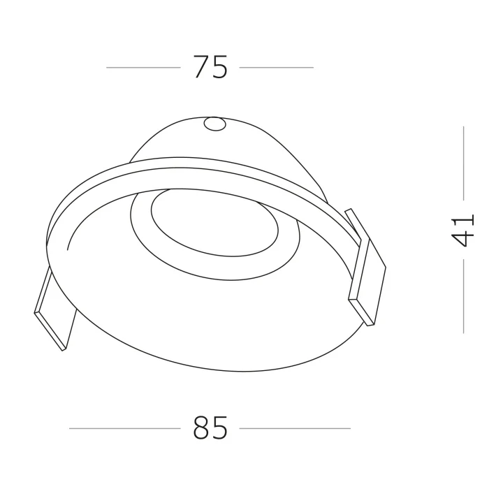 Светильник встраиваемый Черный GU10 1*50W IP65 D93xH53 220V Без ламп ST257.408.01