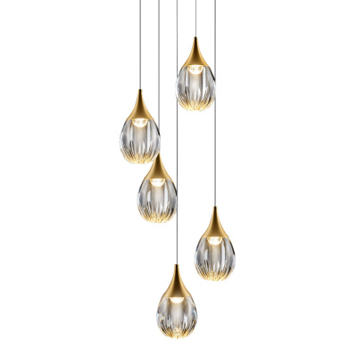 Подвесной светильник Delight Collection Stilla MD24001004-5A gold/clear