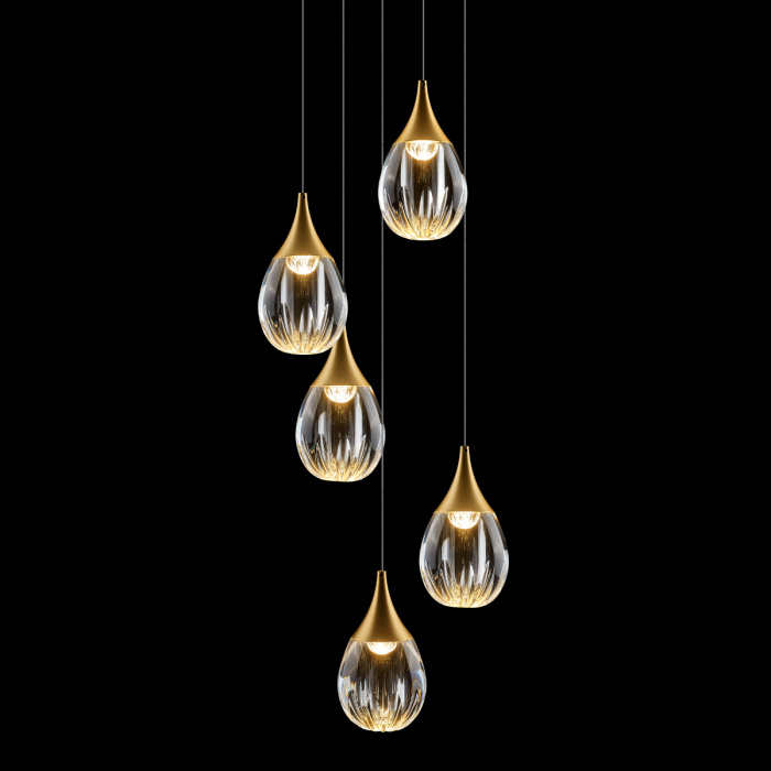 Подвесной светильник Delight Collection Stilla MD24001004-5A gold/clear