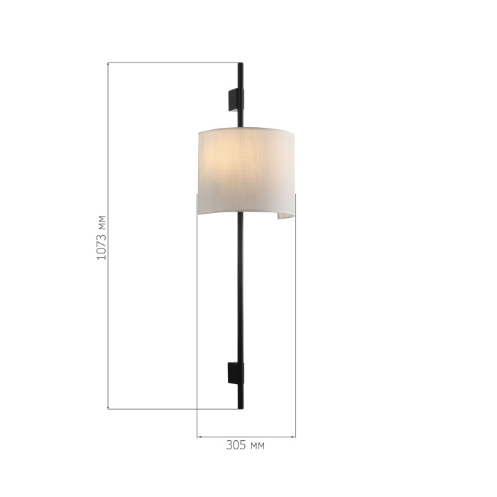 Светильник настенный ST-Luce Черный/Белый E27 2*60W SL6227.401.02