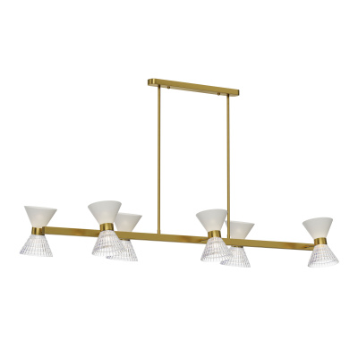 Светильник подвесной ST-Luce латунь/прозрачный, белый, латунь G9 LED 12*5W SL2004.313.12