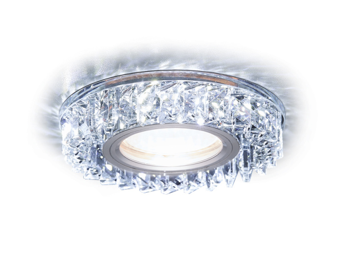 Встраиваемый точечный светильник MR16 со светодиодной подсветкой Ambrella light S255 CH