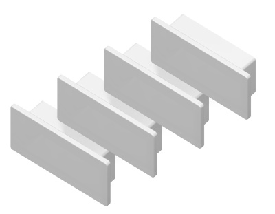 Заглушка для накладного алюминиевого профиля GP2001 (комплект 4шт) Ambrella light GP8400