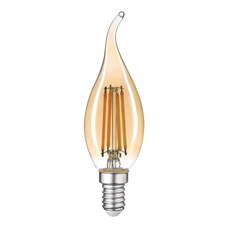 Лампа светодиодная филаментная Thomson E14 5W 2400K свеча на ветру прозрачная TH-B2117