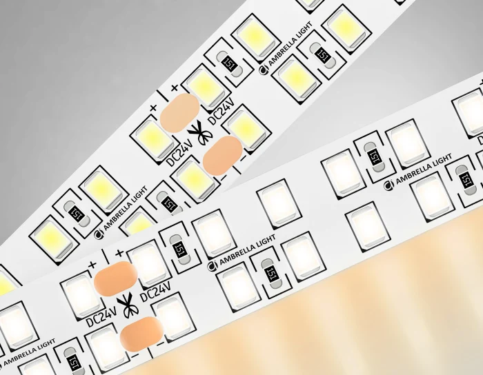 Светодиодная лента двухрядная Ambrella Light GS3701 2835 240Led /24W m/ 24V IP20 3000K 5m Ambrella light GS3701