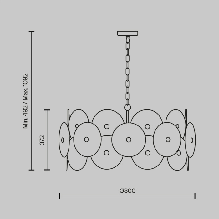Подвесная люстра Maytoni Aster MOD007PL-10G