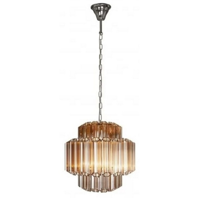 Подвесная люстра iLamp Destiny MD0267-4B CHROME+BROWN