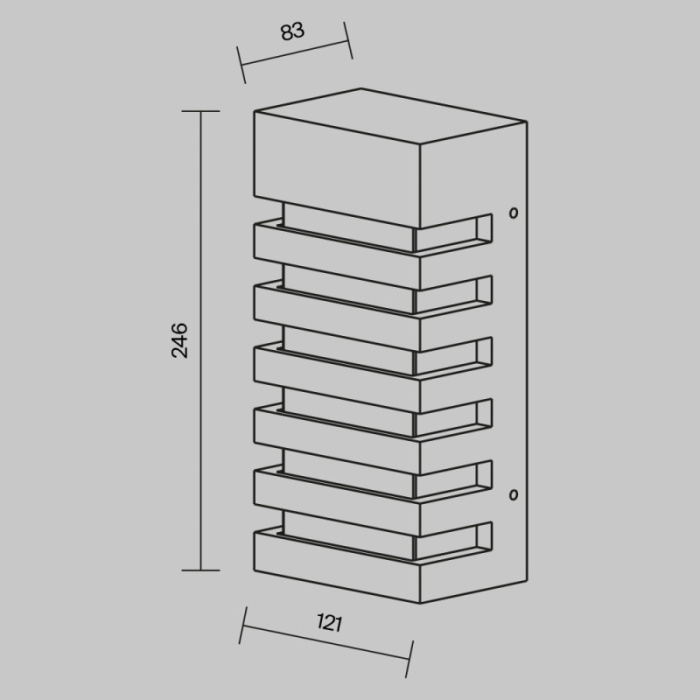 Светильник настенный Maytoni O034WL-01B