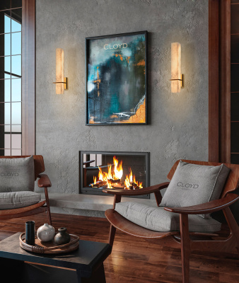 Бра Cloyd BEGRIFF W2 / - алебастр латунь (арт.20325)