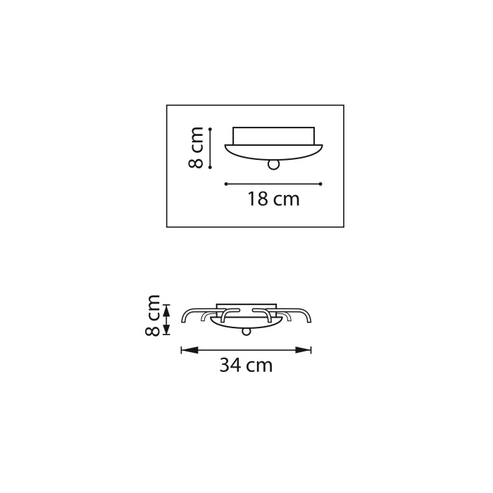 Подвесное крепление 8х с трансформатором к 747XXX Tubo Lightstar 574733