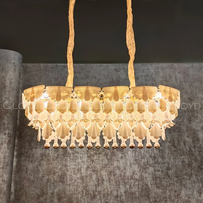 Люстра Cloyd PLINSE C14 / L102 см - керамика - золото (арт.11493)
