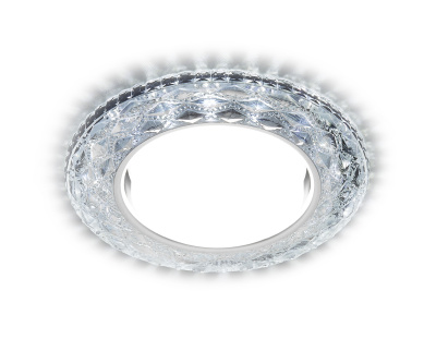 Встраиваемый точечный светильник GX53 с LED подсветкой Ambrella light G288 CH