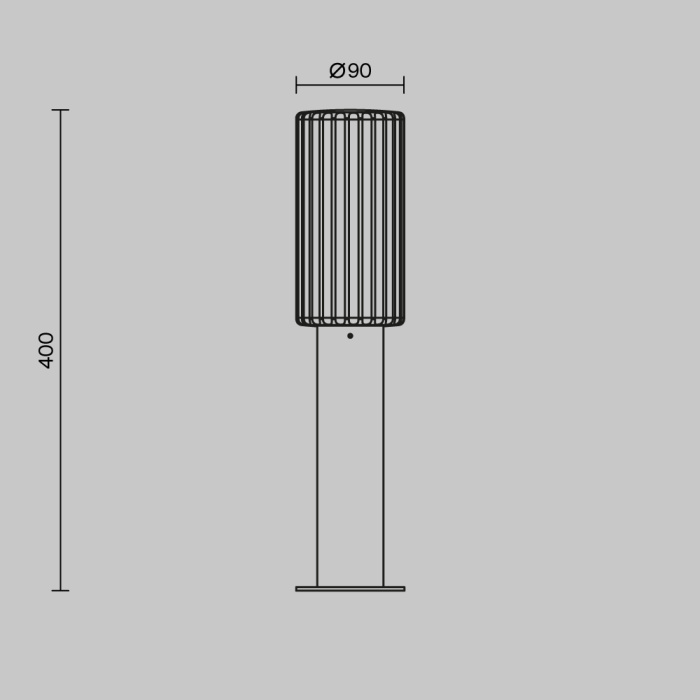 Ландшафтный светильник Maytoni Rib O502FL-01B