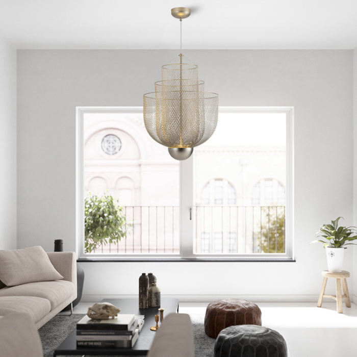 Подвесная люстра MESHMATICA D60 Nickel ImperiumLoft