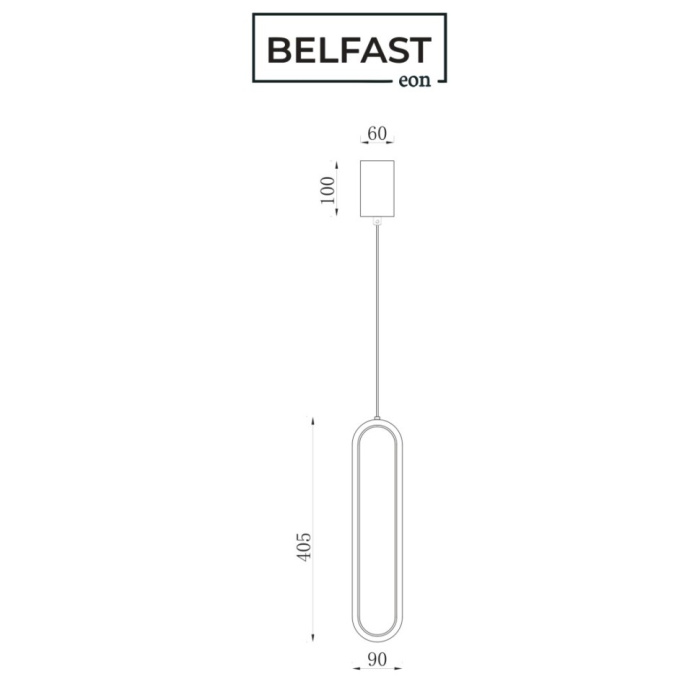 Светильник подвесной Belfast Nevis 86227-1W-41 BR