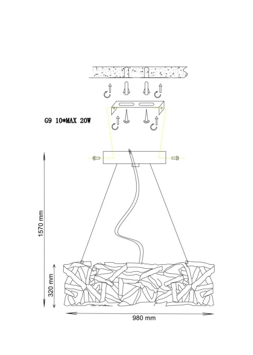 Подвесной светильник Lucia Tucci Fabian 1556.10 Argento