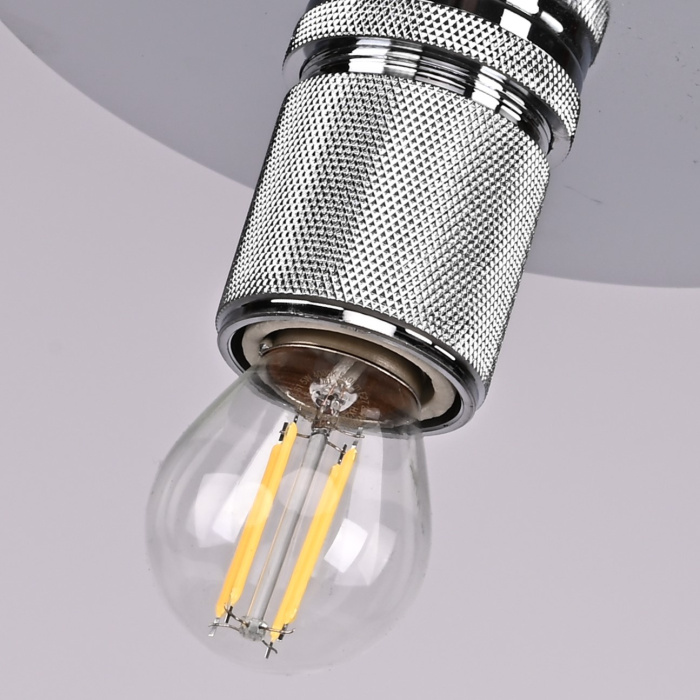 Подвесной светильник RH Utilitaire Disk Shade Pendant Silver ImperiumLoft