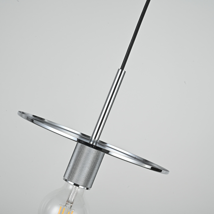 Подвесной светильник RH Utilitaire Disk Shade Pendant Silver ImperiumLoft